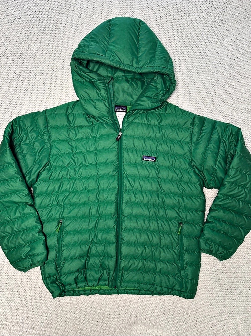 Patagonia Down Sweater Hoody Hooded Puffer Jacket Green Size Large